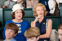Margo Martindale as Miss Ham and Diane Lane as Penny Chenery in "Secretariat."