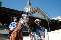 Otto Thorwarth as Ron Turcotte and Nelsan Ellis as Eddie Sweat in "Secretariat."