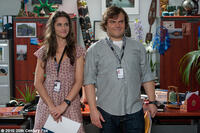 Amanda Peet as Darcy Silverman and Jack Black as Lemuel Gulliver in "Gulliver's Travels.''