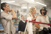Christian Bale as Dickie, Melissa Leo as Alice and Mark Wahlberg as Mickey Ward in ``The Fighter.''