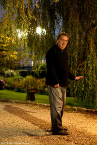 Director Stephen Frears on the set of "Tamara Drewe."