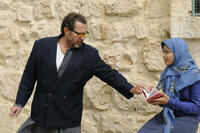 Julian Schnabel and Freida Pinto as Miral on the set of ``Miral.''