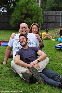 Mark Feuerstein as Eddie, Paul ``Big Show'' Wight as Walter and Melora Hardin as Mary in "Knucklehead."