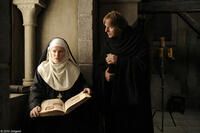 Barbara Sukowa as Hildegard von Bingen and Heino Ferch as Brother Volmar in "Vision: From the Life of Hildegard von Bingen."