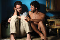 Cristian Mercado as Miguel and Manolo Cardona as Santiago in ``Undertow.''