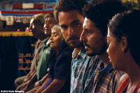 Manolo Cardona as Santiago, Cristian Mercado as Miguel, and Tatiana Astengo as Mariela in ``Undertow.''
