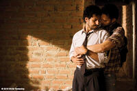 Cristian Mercado as Miguel and Manolo Cardona as Santiago in ``Undertow.''