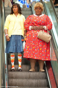 Brandon T. Jackson as Charmaine and Martin Lawrence as Big Momma in ``Big Mommas: Like Father, Like Son.''