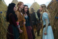 Carmen Lavigne as Rose, Shauna Kain as Roxanne, Kacey Rohl as Prudence and Amanda Seyfried as Valerie in ``Red Riding Hood.''