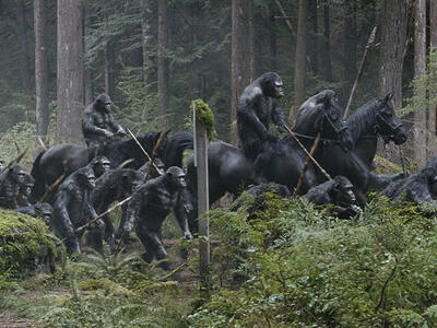 'Dawn of the Planet of the Apes' Images Reveal an Army of Apes on Horses