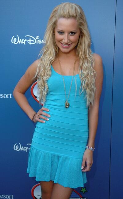 ashley tisdale blue dress Ashley Tisdale in high school musical