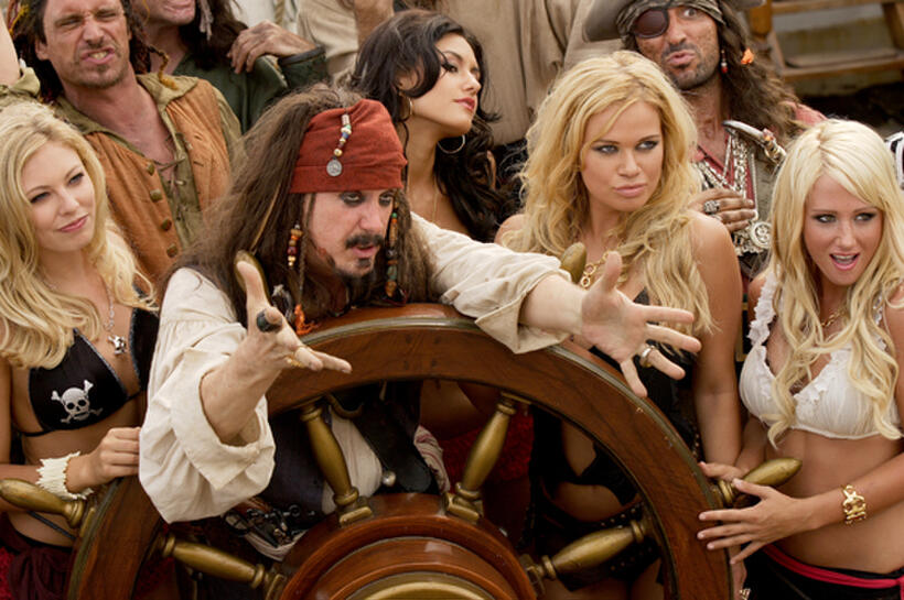 A bevy of beauties surround pirate captain Jack Swallows (Darrell Hammond)  in "Epic Movie."
