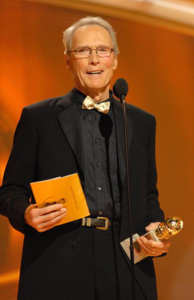 Clint Eastwood accepts the award for Best Foreign Language Film for "Letters from Iwo Jima" at the 64th Annual Golden Globe Awards 
