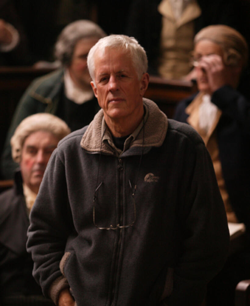 Director Michael Apted on the set of "Amazing Grace."