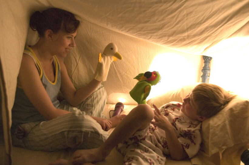 Scarlett Johansson and Nicholas Art in "The Nanny Diaries."