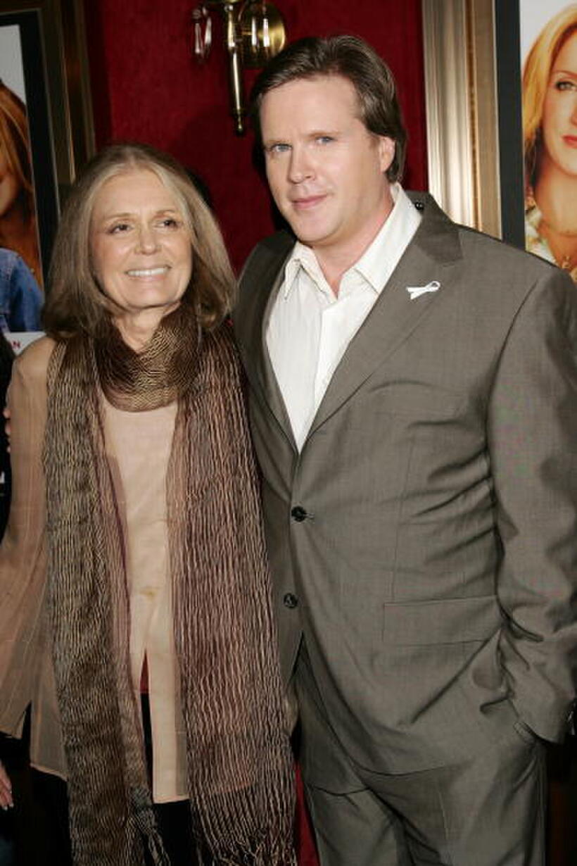 Author Gloria Steinem and actor Cary Elwes at the N.Y. premiere of "Georgia Rule."