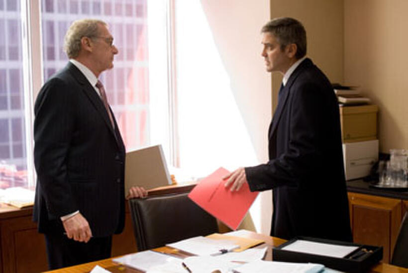 Sydney Pollack and George Clooney in "Michael Clayton."