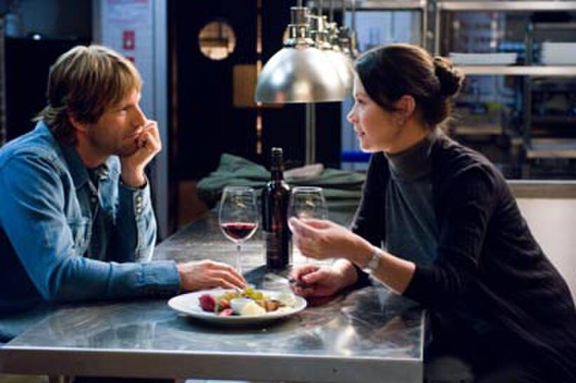 Aaron Eckhart as Nick and Catherine Zeta-Jones as Kate in "No Reservations."
