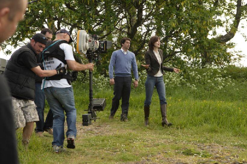 Patrick Dempsey and Michelle Monaghan on the set of "Made of Honor."