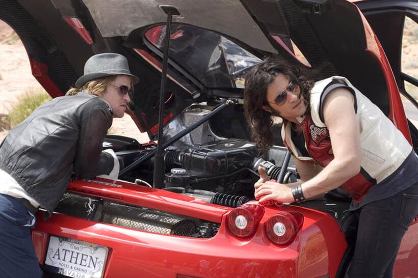 On the set of "Redline."