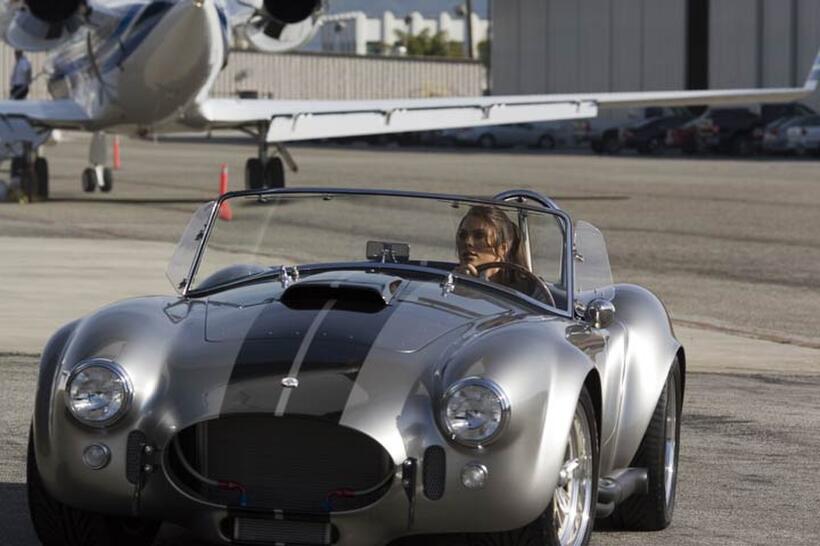 On the set of "Redline."