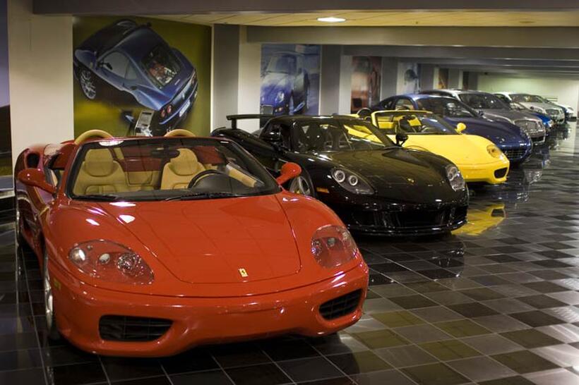 On the set of "Redline."