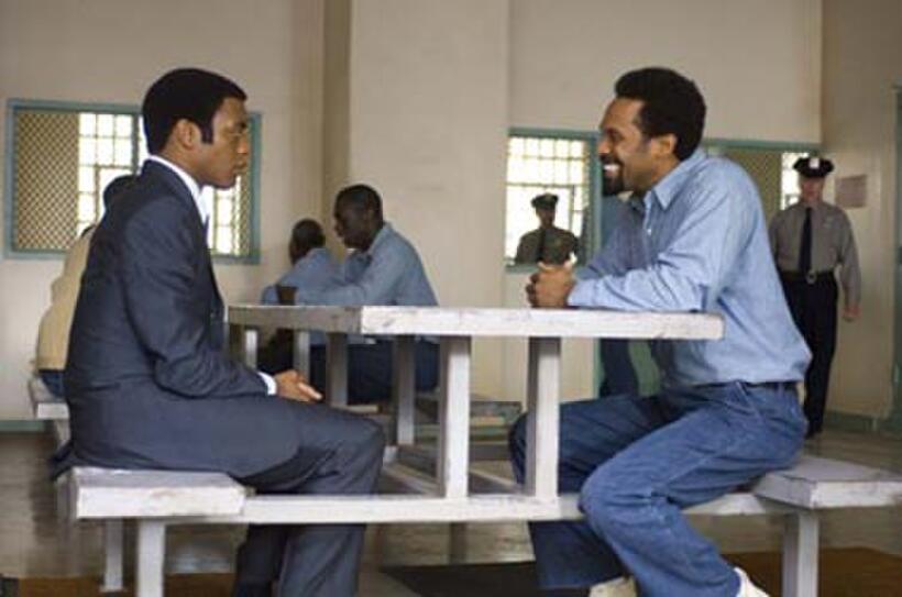 Chiwetel Ejiofor and Mike Epps in "Talk to Me."
