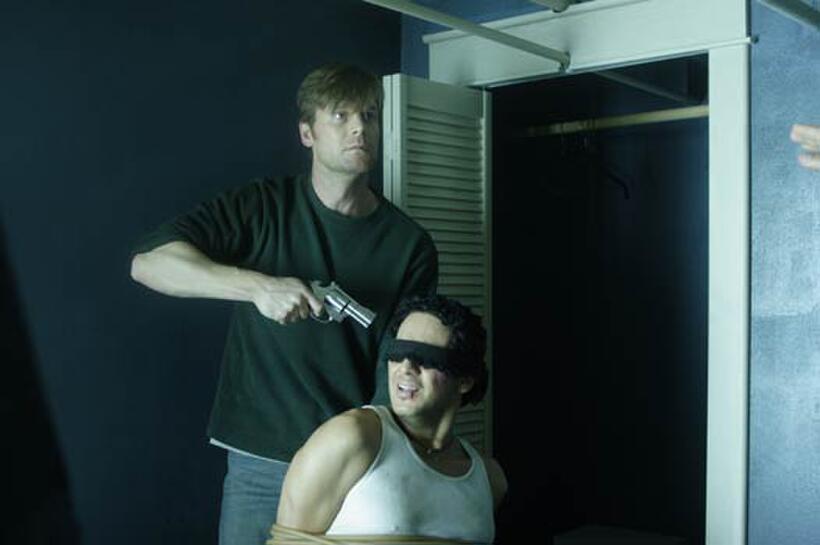 Khaled Abol Naga and Peter Krause in "Civic Duty."