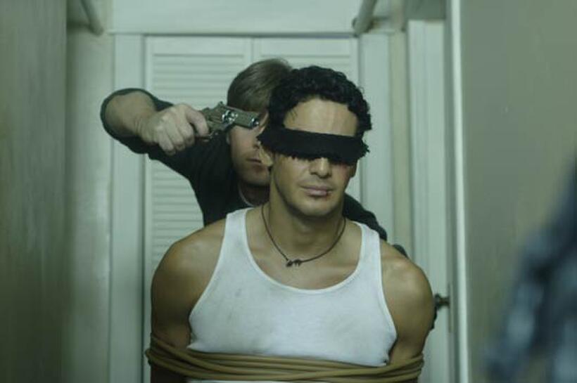Khaled Abol Naga and Peter Krause in "Civic Duty."