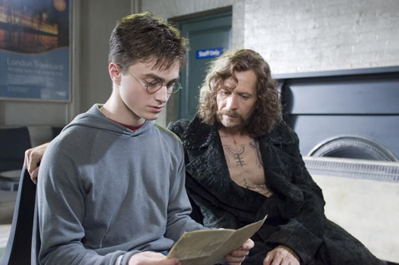 Daniel Radcliffe and Gary Oldman in "Harry Potter and the Order of the Phoenix."
