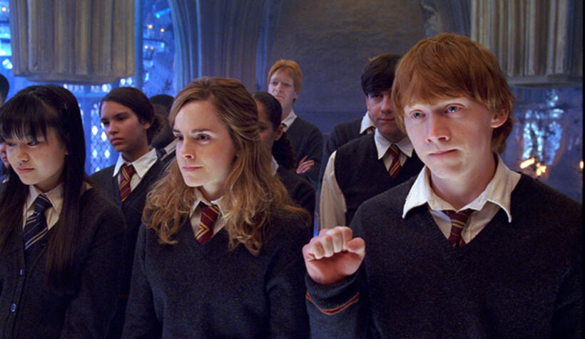 Katie Leung, Emma Watson and Rupert Grint in "Harry Potter and the Order of the Phoenix."