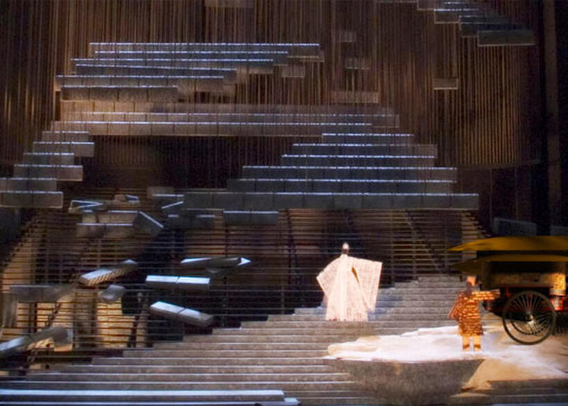 Model for one of Fan Yue’s set designs for "The First Emperor."