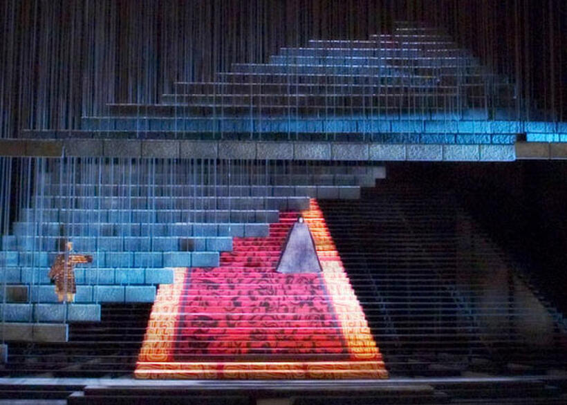 Model for one of Fan Yue’s set designs for "The First Emperor."