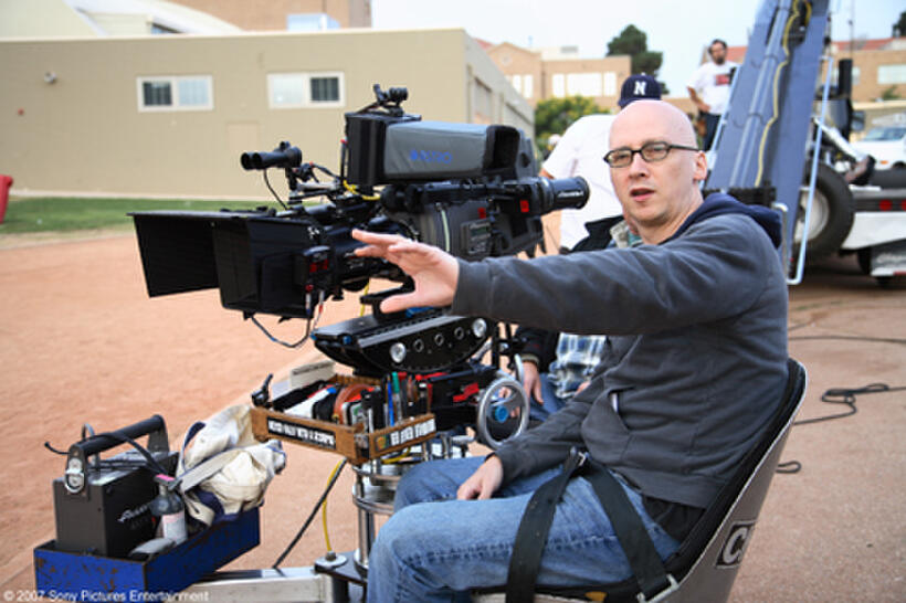Director Greg Mottola on the set of "Superbad."