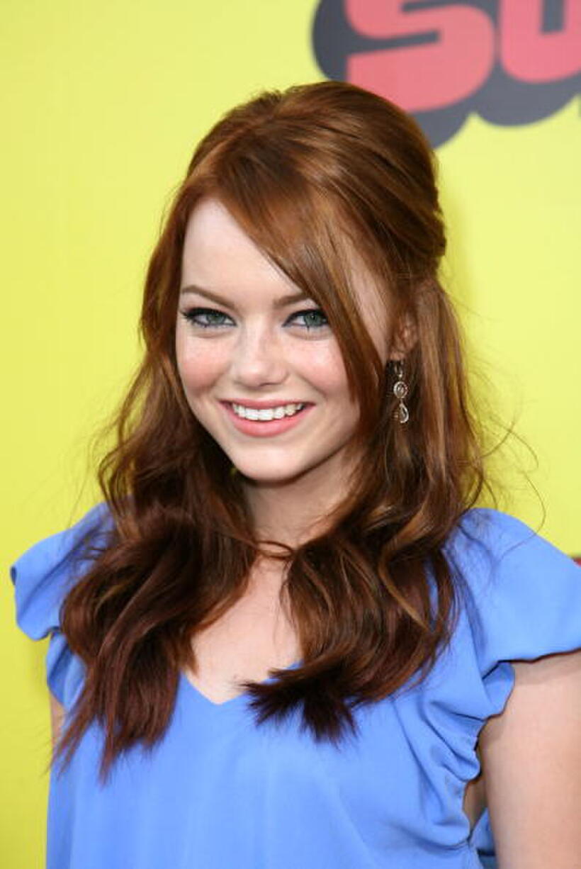 Actress Emma Stone at the Hollywood premiere of "Superbad."