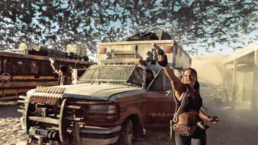 Ashanti (right) and Mike Epps (left) in "Resident Evil: Extinction."