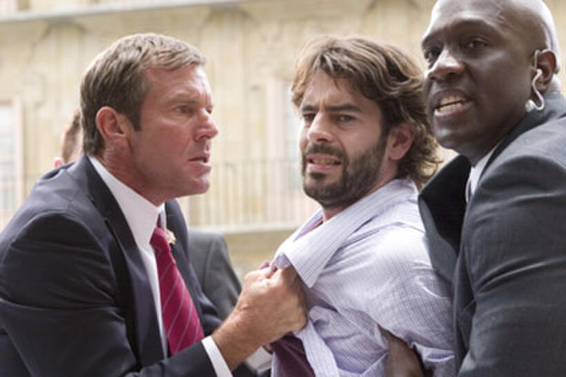 Dennis Quaid, Eduardo Noriega and Richard T. Jones in "Vantage Point."