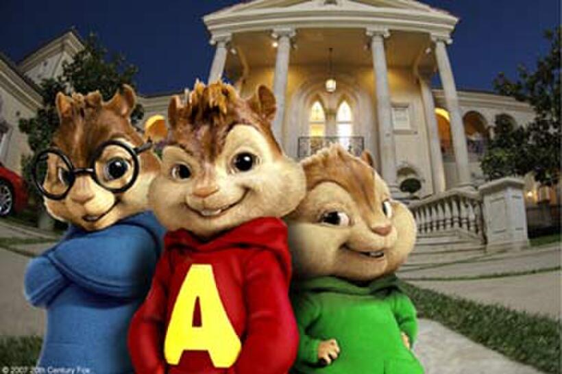 Simon, Alvin and Theodore in "Alvin and the Chipmunks." 