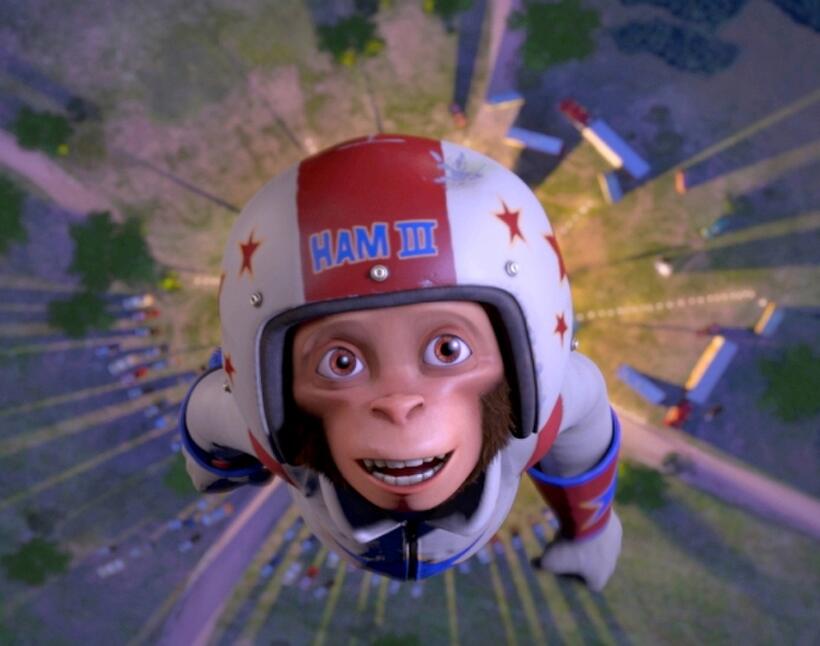 A scene from "Space Chimps."