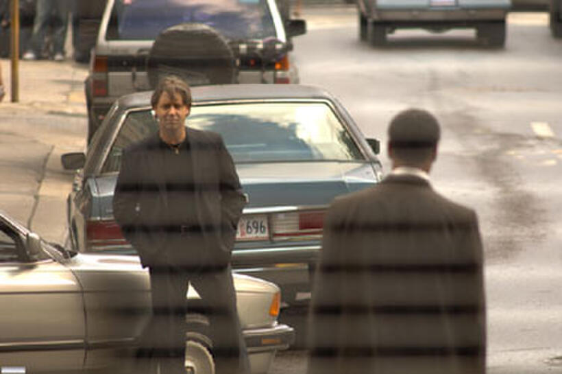 Russell Crowe and Denzel Washington in "American Gangster."