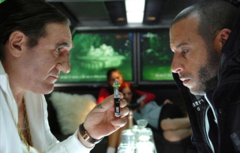 Gerard Depardieu as Gorsky and Vin Diesel as Toorop in "Babylon A.D."