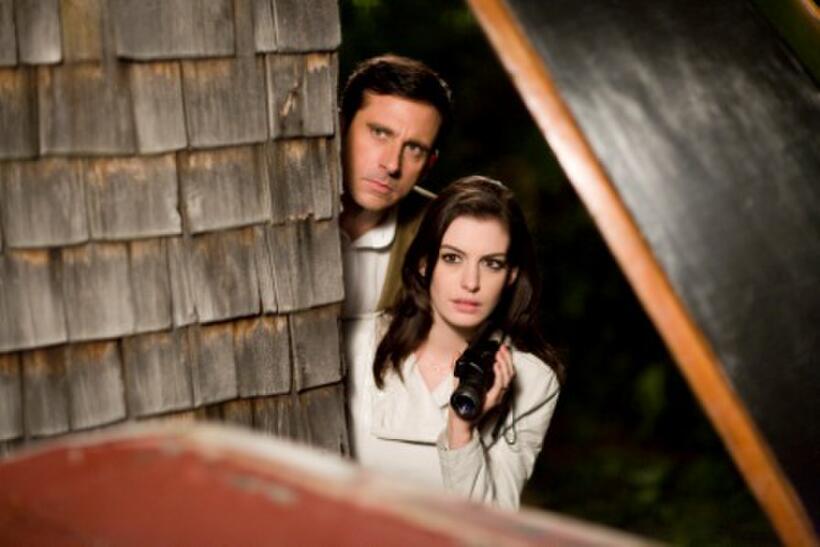 Steve Carell as Maxwell Smart and Anne Hathaway as Agent 99 in "Get Smart."