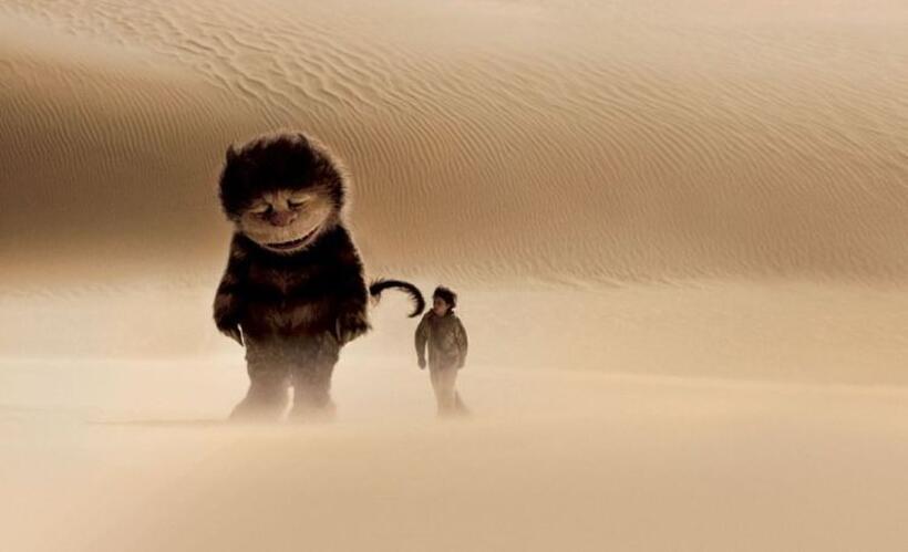 James Gandolfini as Carol and Max Records as Max in "Where the Wild Things Are."