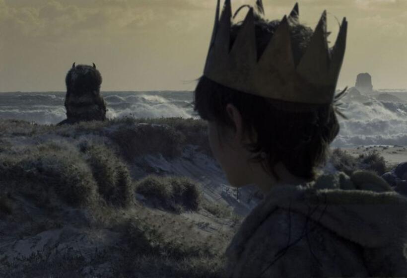 James Gandolfini as Carol and Max Records as Max in "Where the Wild Things Are."