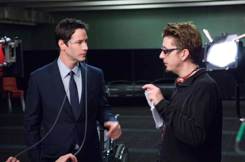 Keanu Reeves and Director Scott Derrickson on the set of "The Day the Earth Stood Still."