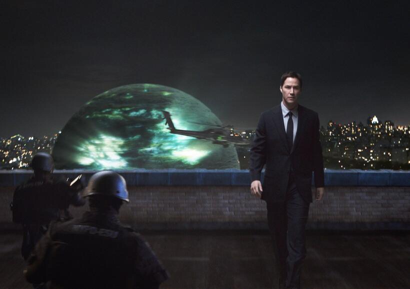 Keanu Reeves as Klaatu in "The Day the Earth Stood Still."