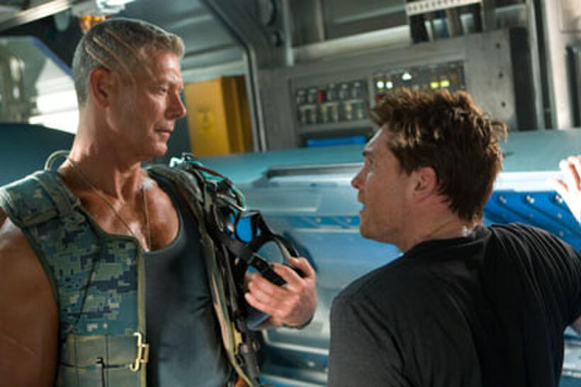 Stephen Lang and Sam Worthington in "Avatar."