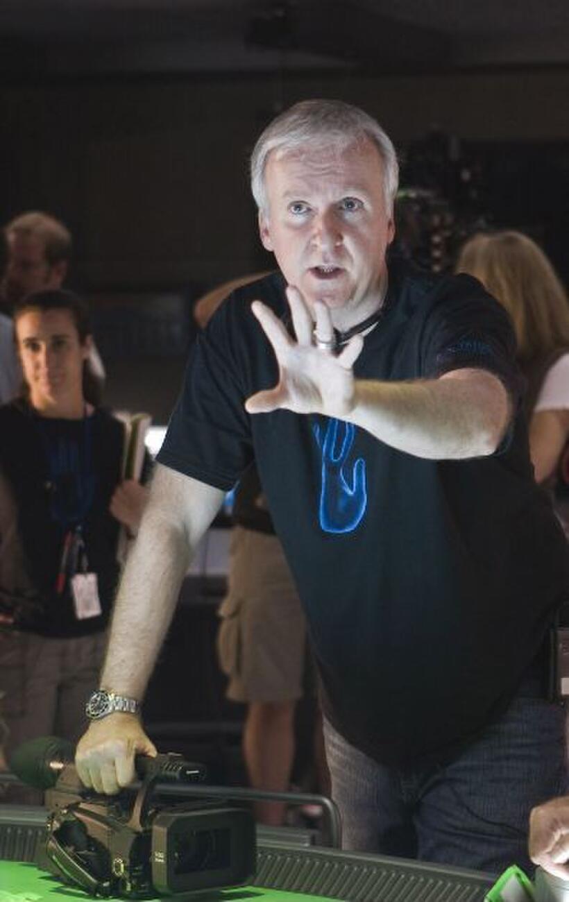 James Cameron on the set of "Avatar."