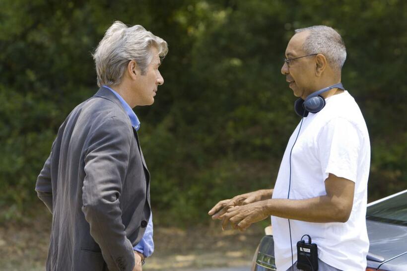 Richard Gere and Director George C. Wolfe on the set of "Nights in Rodanthe."