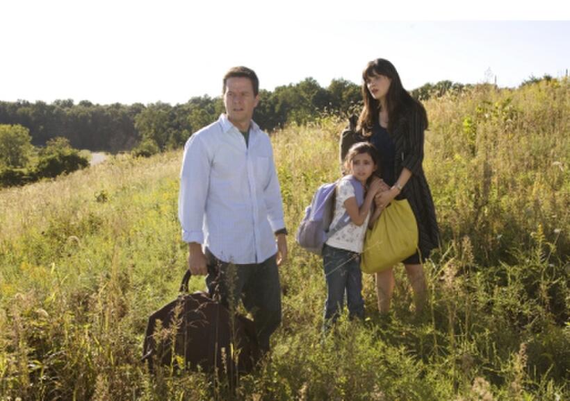 Mark Wahlberg as Elliot, Zooey Deschanel as Alma and Ashlyn Sanchez as Jess in "The Happening."